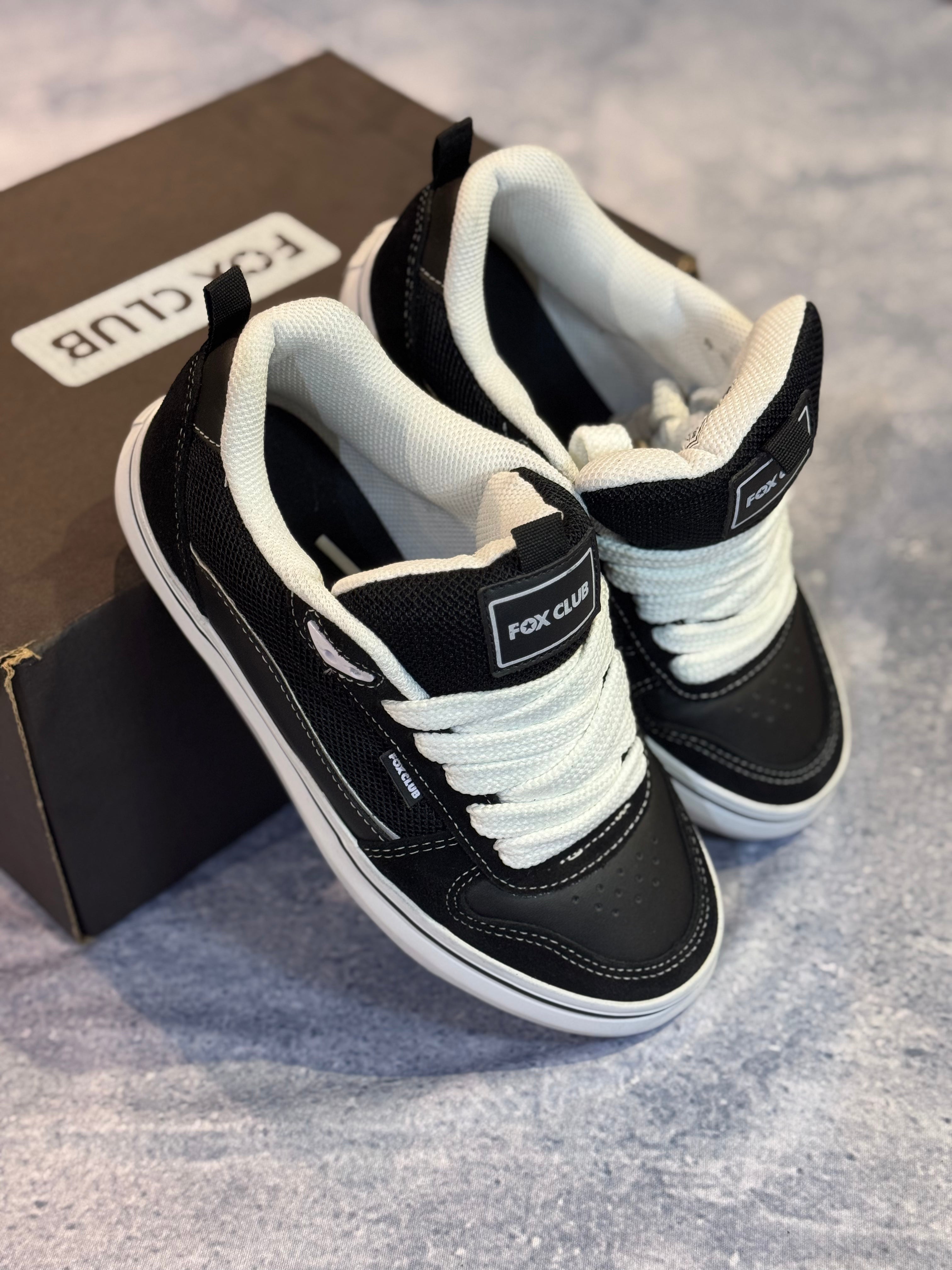 Tênis Fox Club Dux 011 - Preto/Branco