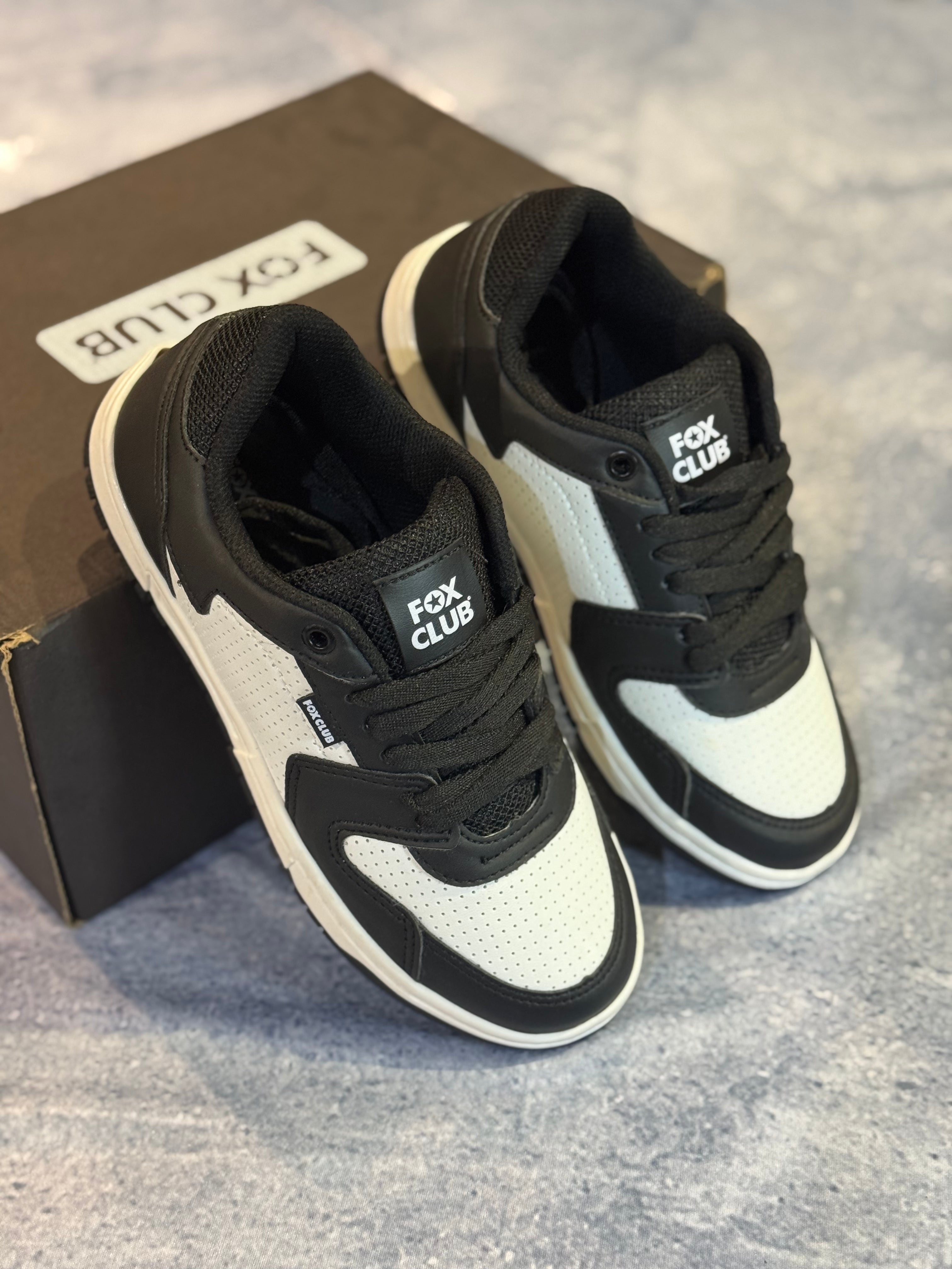 Tênis Fox Club FXSC0003 - Preto/Branco