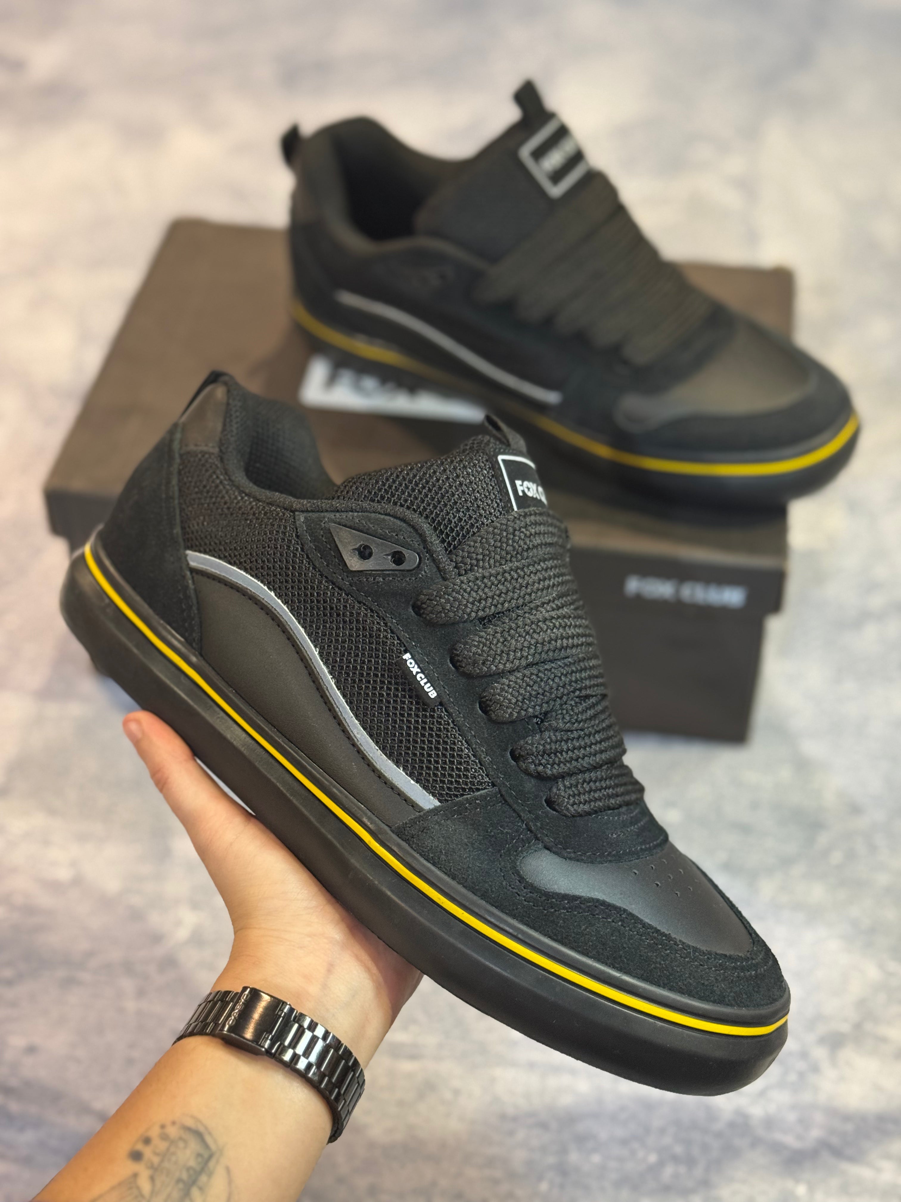 Tênis Fox Club Dux 011 - Preto/Preto