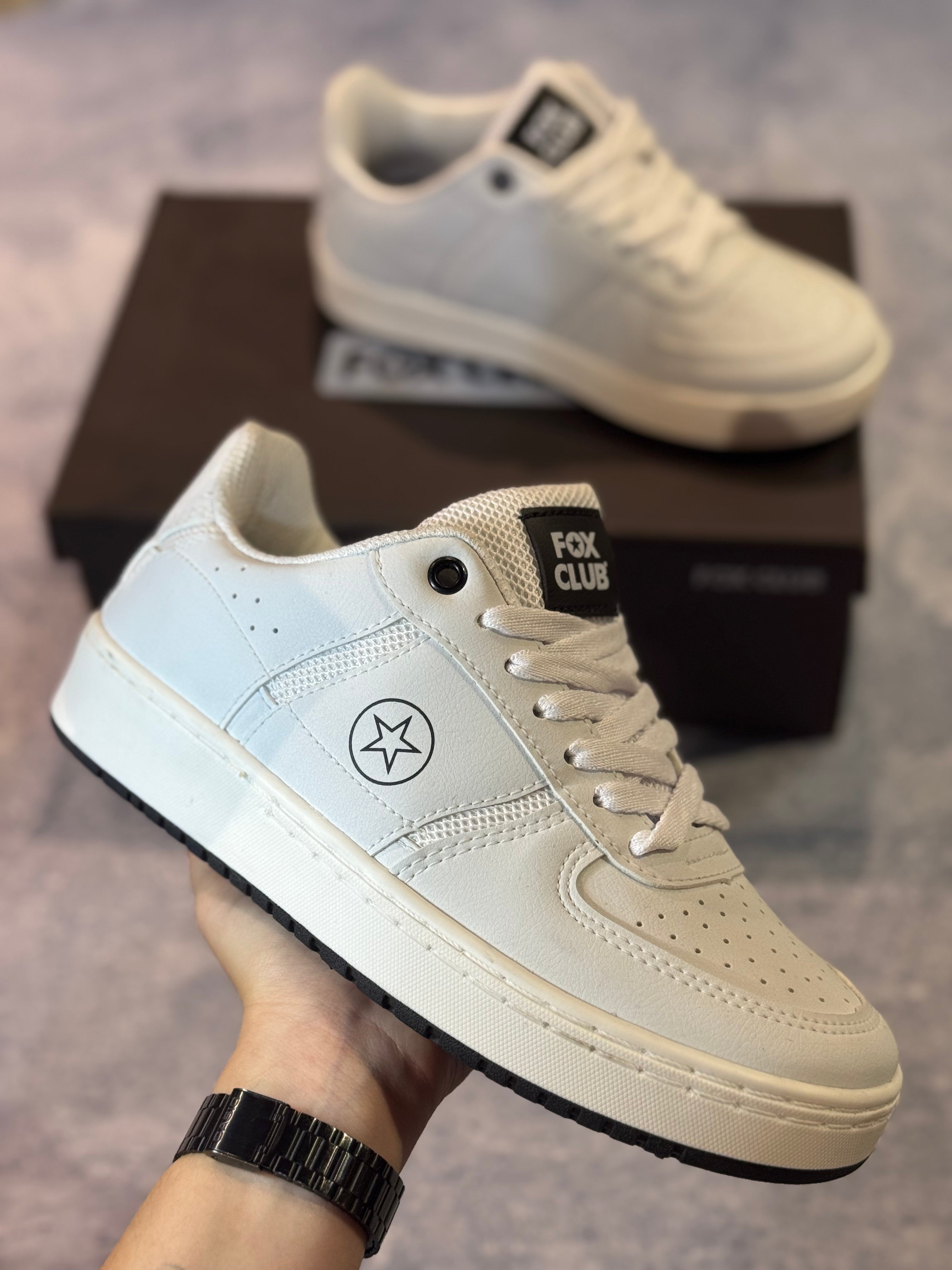 Tênis Fox Club FXSC0002 - Branco/Preto