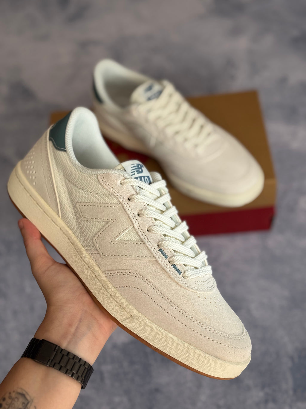 Tênis New Balance Numeric 440 Bege Claro/Azul