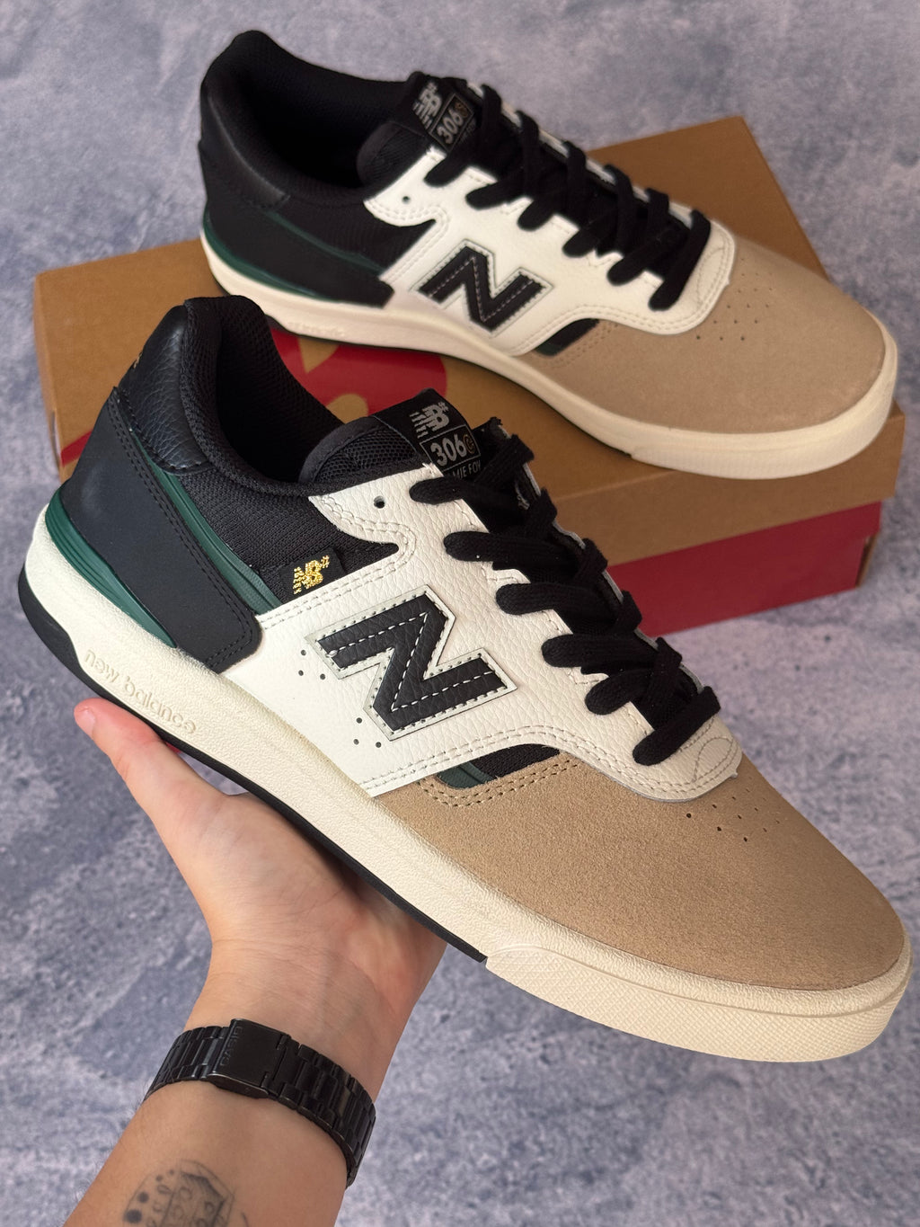 Tênis New Balance Nb Numeric Jamie Foy 306 Bege/Preto