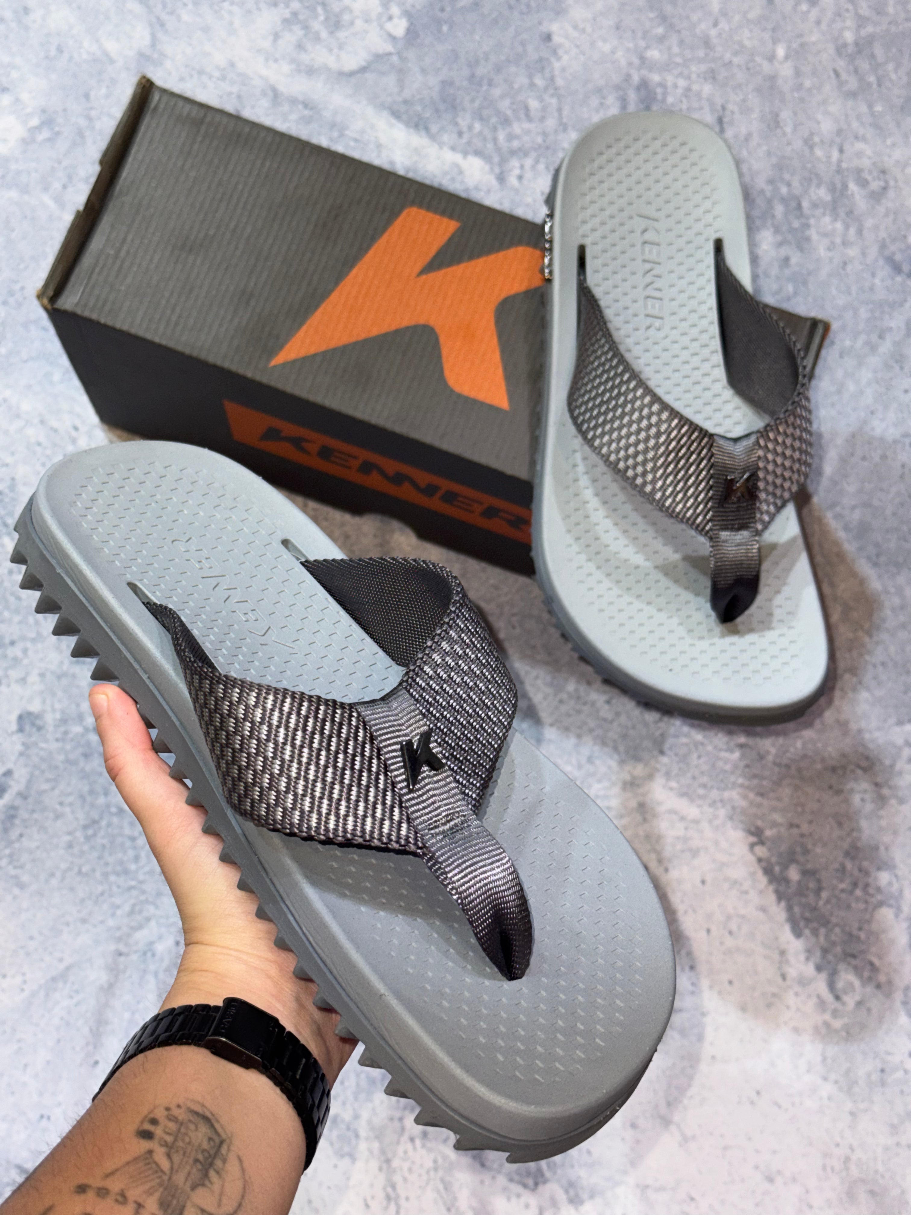 Sandália Kenner Kivah K Pro EXF Cinza/Chumbo