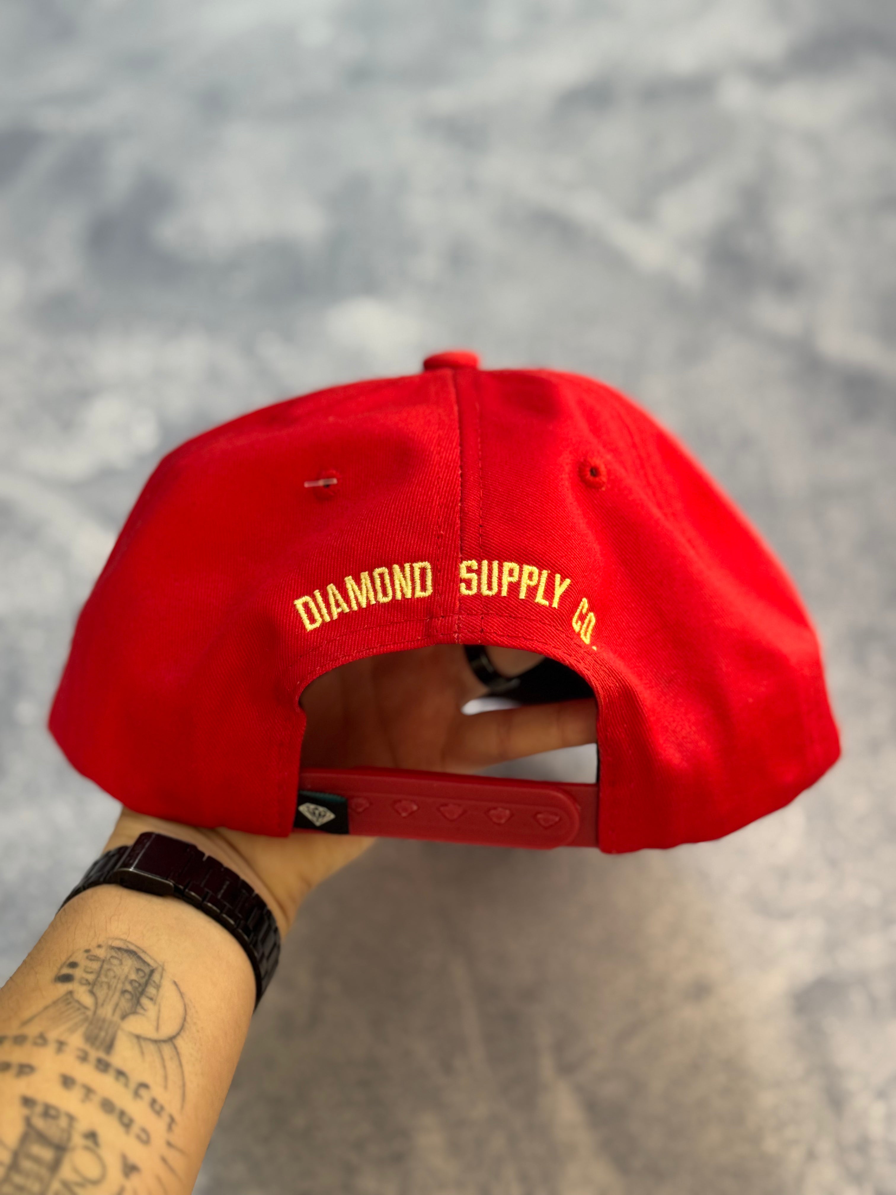 Boné Diamond Supply Co Snapback Brilliant Vermelho