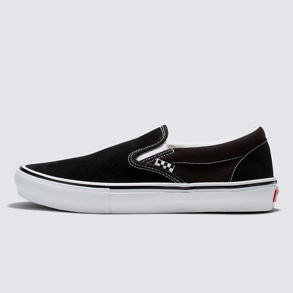 Tênis Skate Slip-On Black White